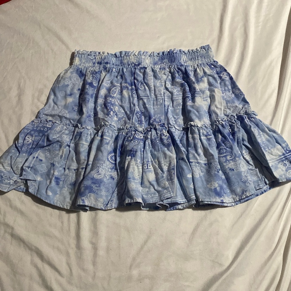 Ocean drive mini skirt, blue with white detailing
